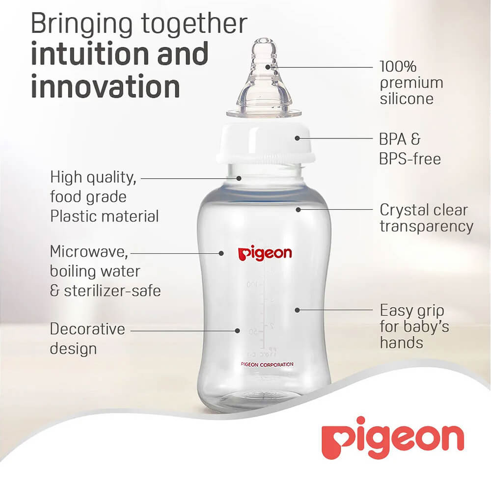 BPA-free baby bottle – Pigeon Flexible 150ml design