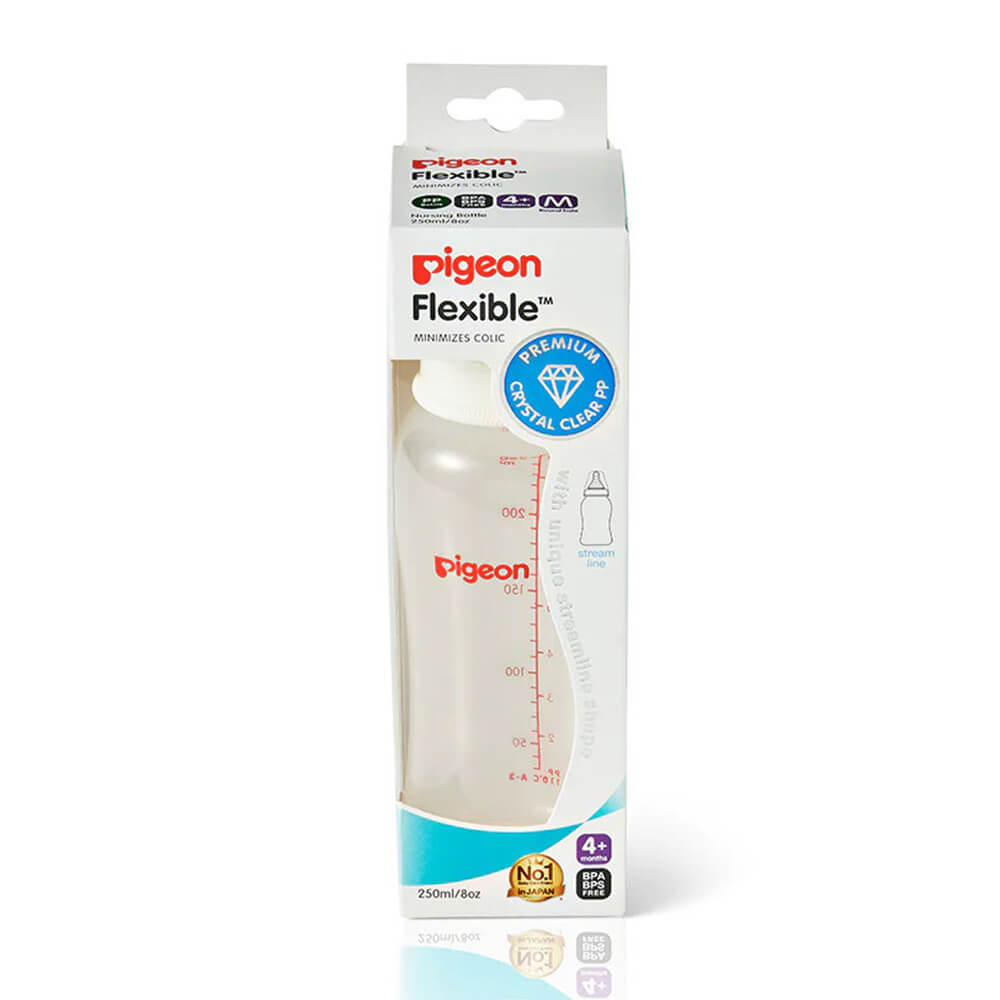 Pigeon Flexible Crystal Bottle 250ml – premium baby feeding