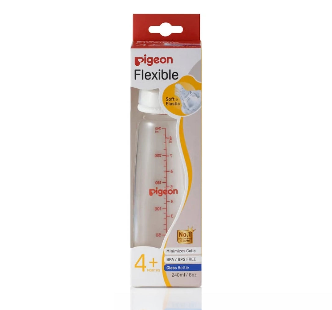 Pigeon Glass Feeding Bottle K-8 240ml - (00290), Wide Neck Bottles