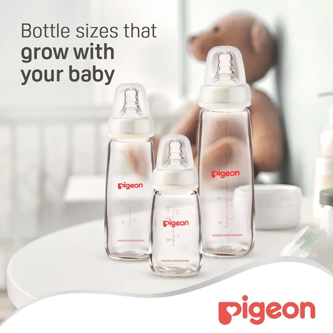Pigeon Glass Nurser K-4 Feeding Bottle - 120ml, Standard Bottles