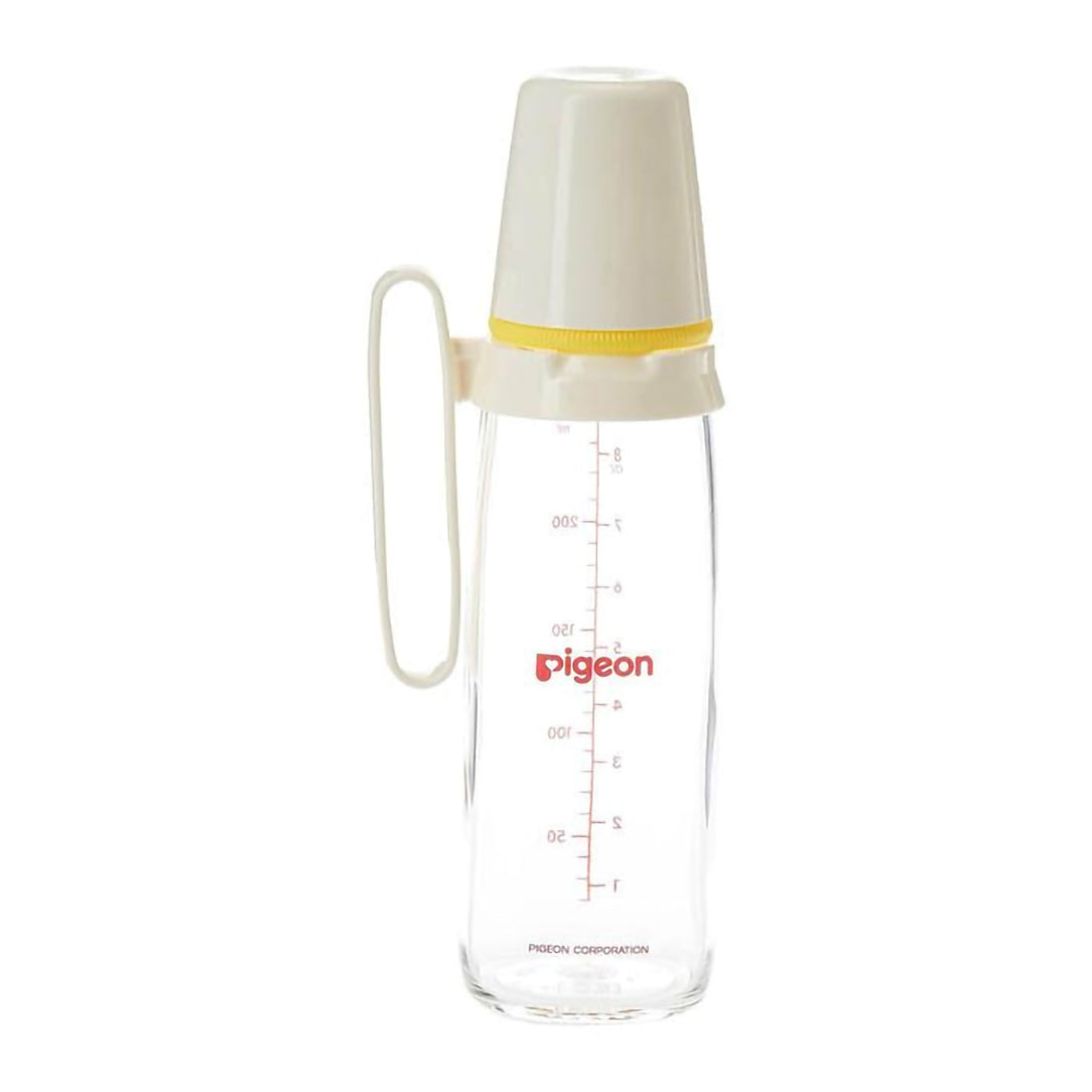 Pigeon Glass Nursing Bottle with Handle 240ml , Standard Bottles 