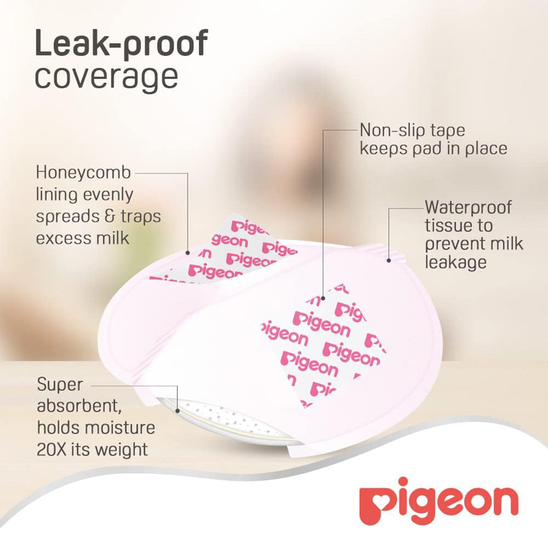Pigeon Honeycomb Breast Pads - Pack of 60, Disposable Nursing Pads