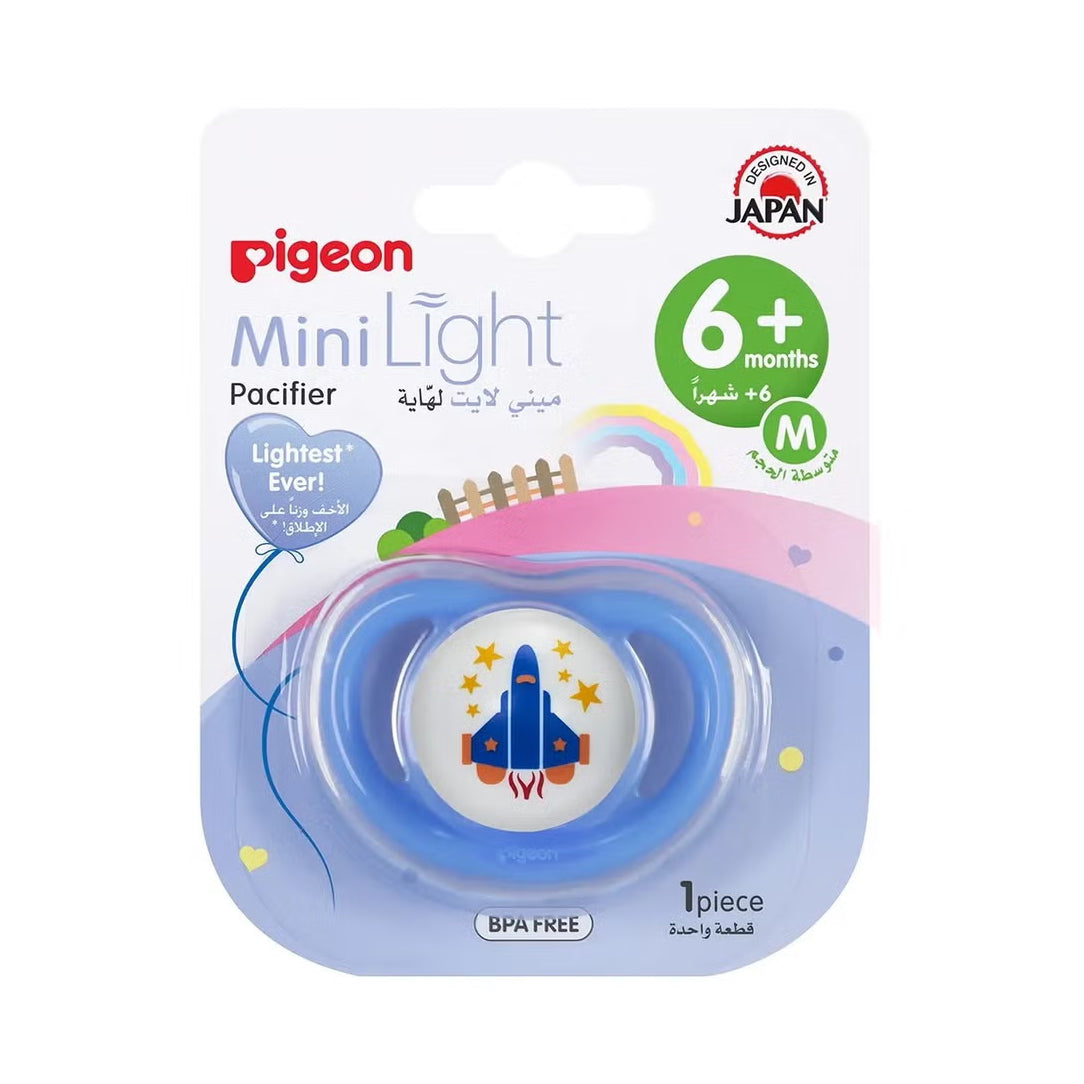 Pigeon MiniLight Pacifier Single Pack - Size M (Boy), Pacifiers