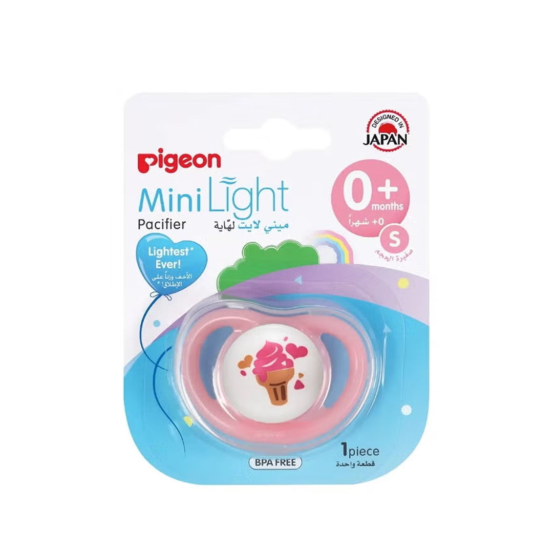 Pigeon Minilight Pacifier 0+ Months - Girl (78458), Pacifiers