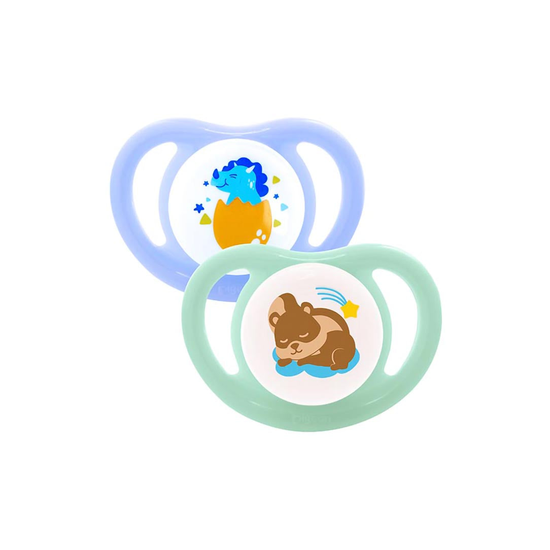 Pigeon Minilight Pacifier Small 0+ Months - Twin Pack Boys (78259), Pacifiers