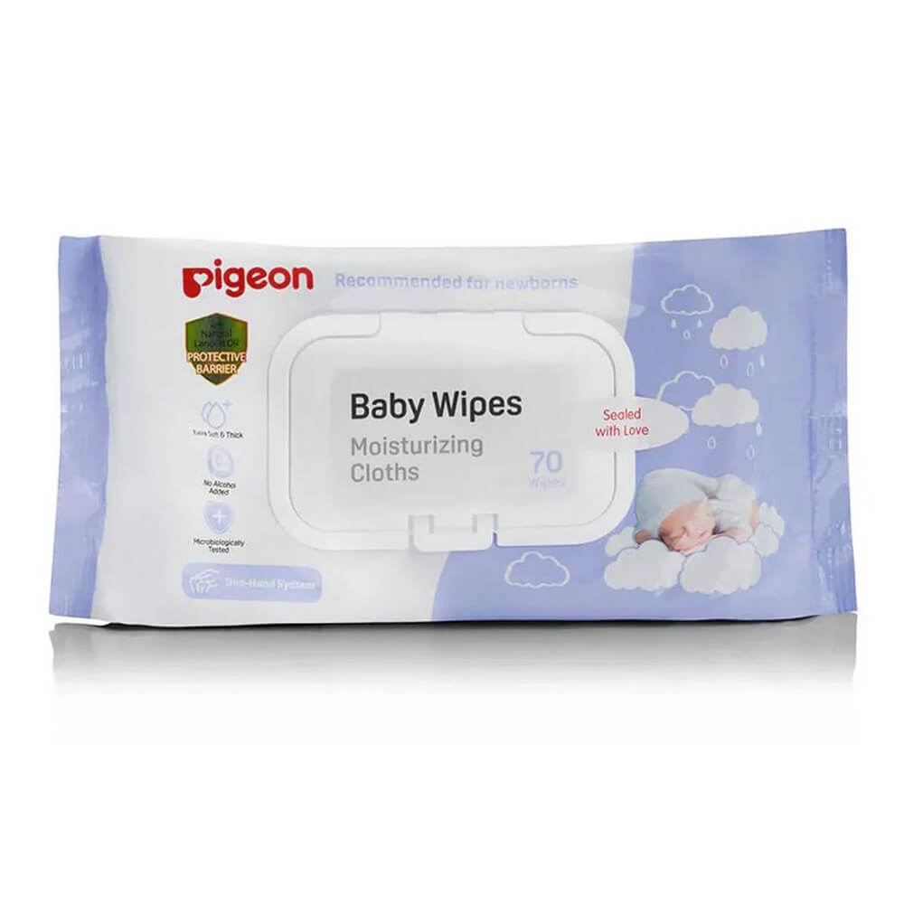 Pigeon Moisturizing Baby Wipes – 70 sheets pack for gentle cleansing