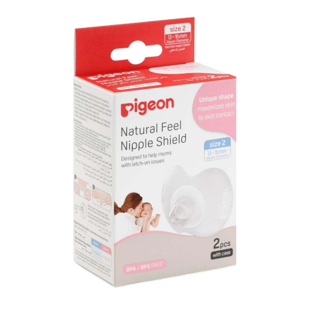 Pigeon Natural-Fit Silicone Nipple Shield with Case - 2 Pieces (16896), Breast Shields