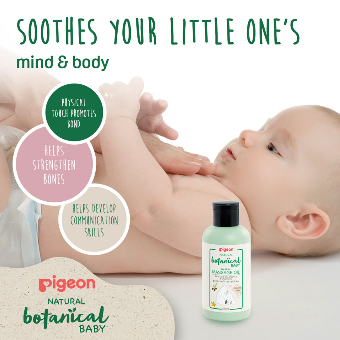 Pigeon Natural Botanical Baby Massage Oil - 120ml, Baby Health