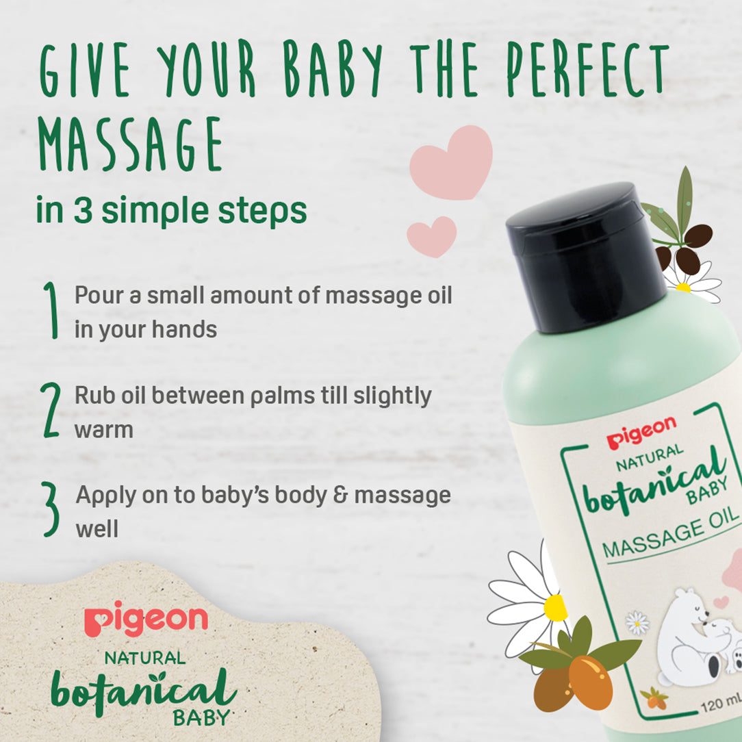 Pigeon Natural Botanical Baby Massage Oil - 120ml, Baby Health