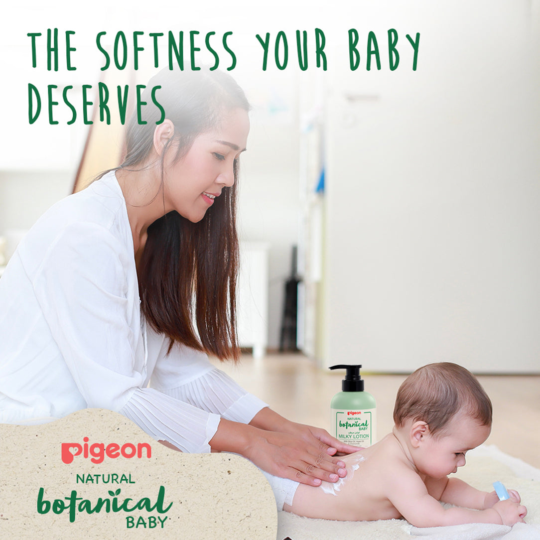 Pigeon Natural Botanical Baby Milky Lotion - 200ml, Baby Health & Grooming Kits