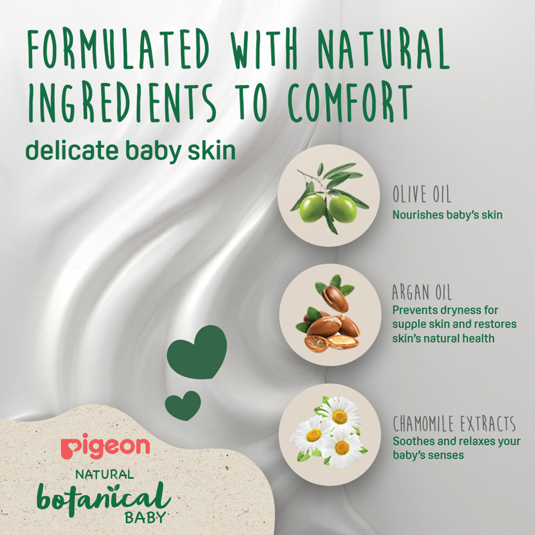 Pigeon Natural Botanical Baby Travel Set - 4 Pieces (4 x 45ml), Baby Health & Grooming Kits 