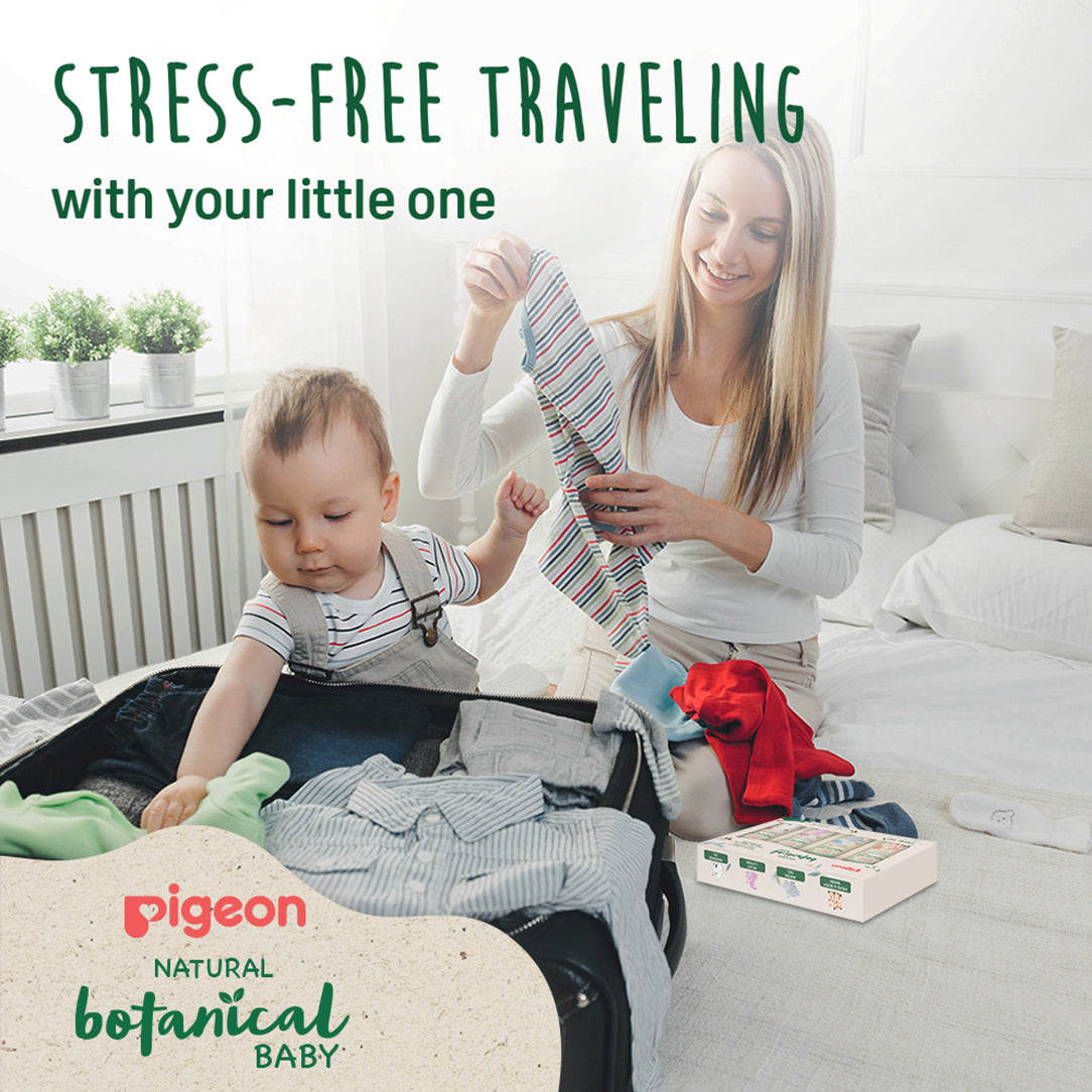 Pigeon Natural Botanical Baby Travel Set - 4 Pieces (4 x 45ml), Baby Health & Grooming Kits 