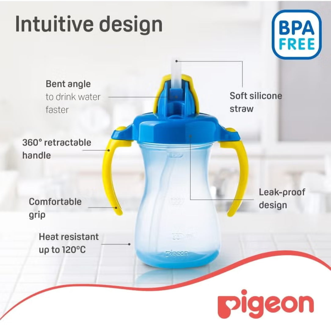 Pigeon Petite Straw Bottle 150ml - Blue (26149), Sippy Cups