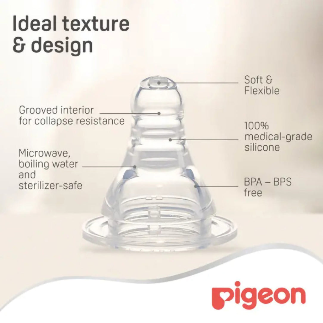 Pigeon S-Type Silicone Nipple Small, 2pcs - (17338), Standard Nipples