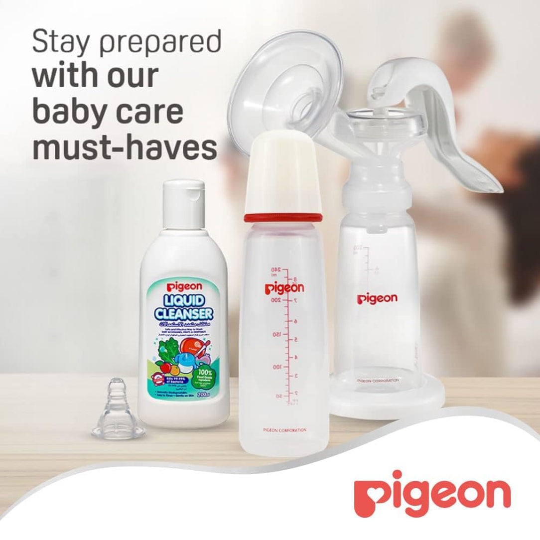 Pigeon Slim Neck Feeding Bottle BPA-Free - 240ml, Wide Neck Bottles