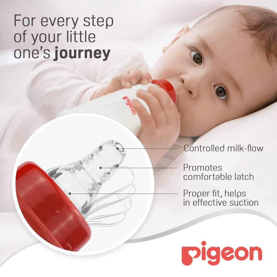 Pigeon Slim Neck Feeding Bottle BPA-Free - 240ml, Wide Neck Bottles