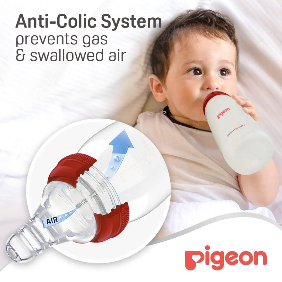 Pigeon Slim Neck Feeding Bottle BPA-Free - 240ml, Wide Neck Bottles