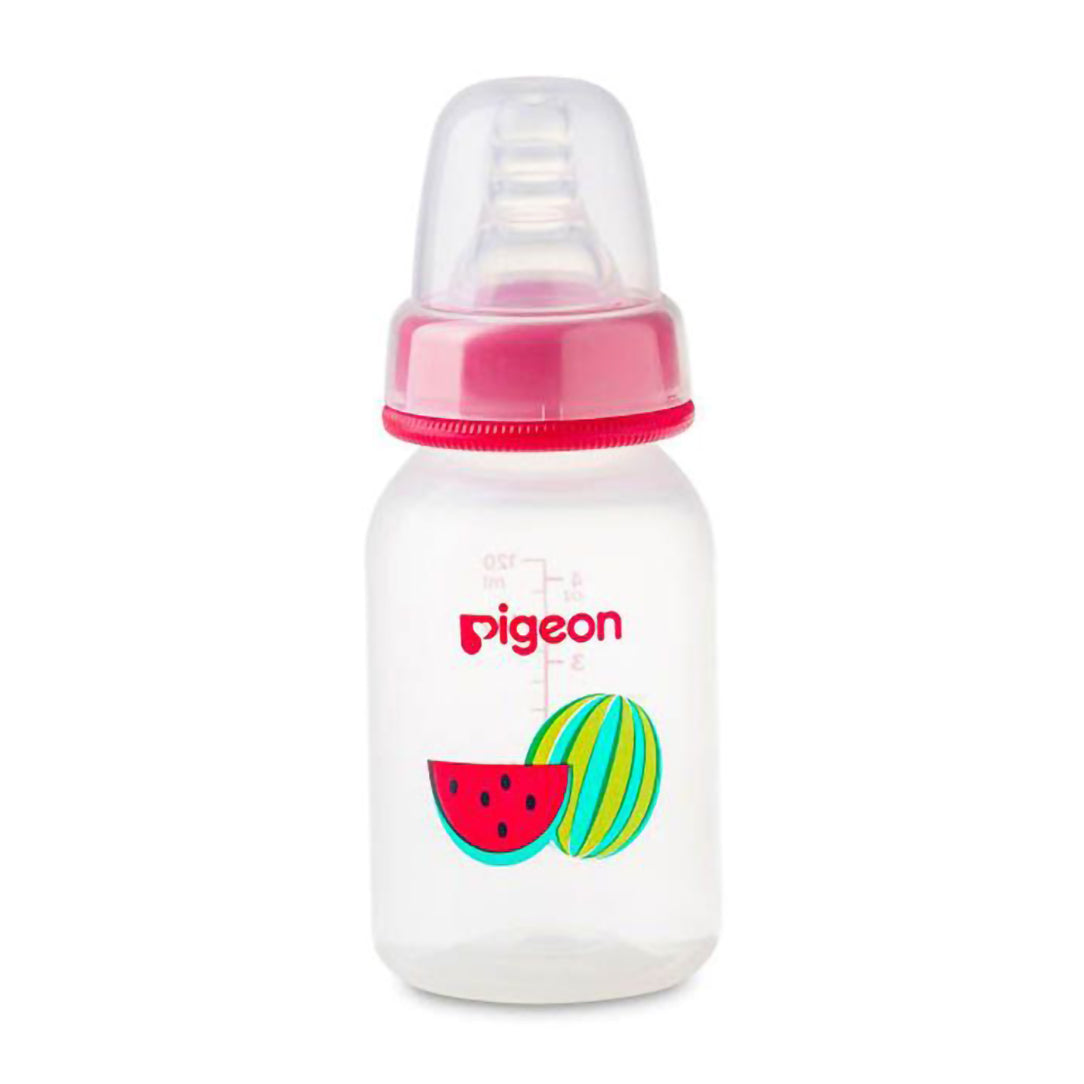 Pigeon Slim Neck Feeding Bottle BPA-Free 120ml - Fruit Design (00417), Standard Bottles
