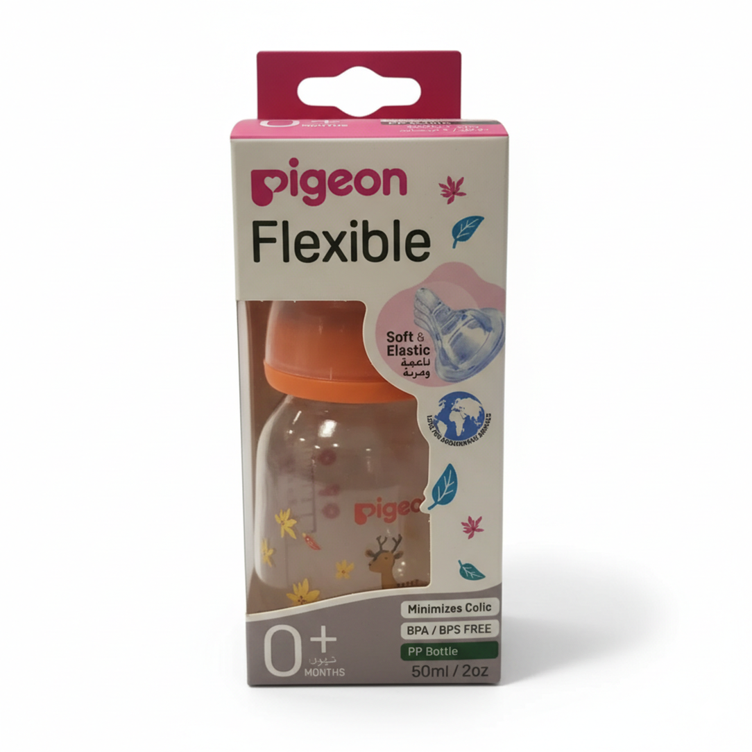 Pigeon Slim Neck Feeding Bottle BPA-Free 50ml - Animal Design (00418), Standard Bottles
