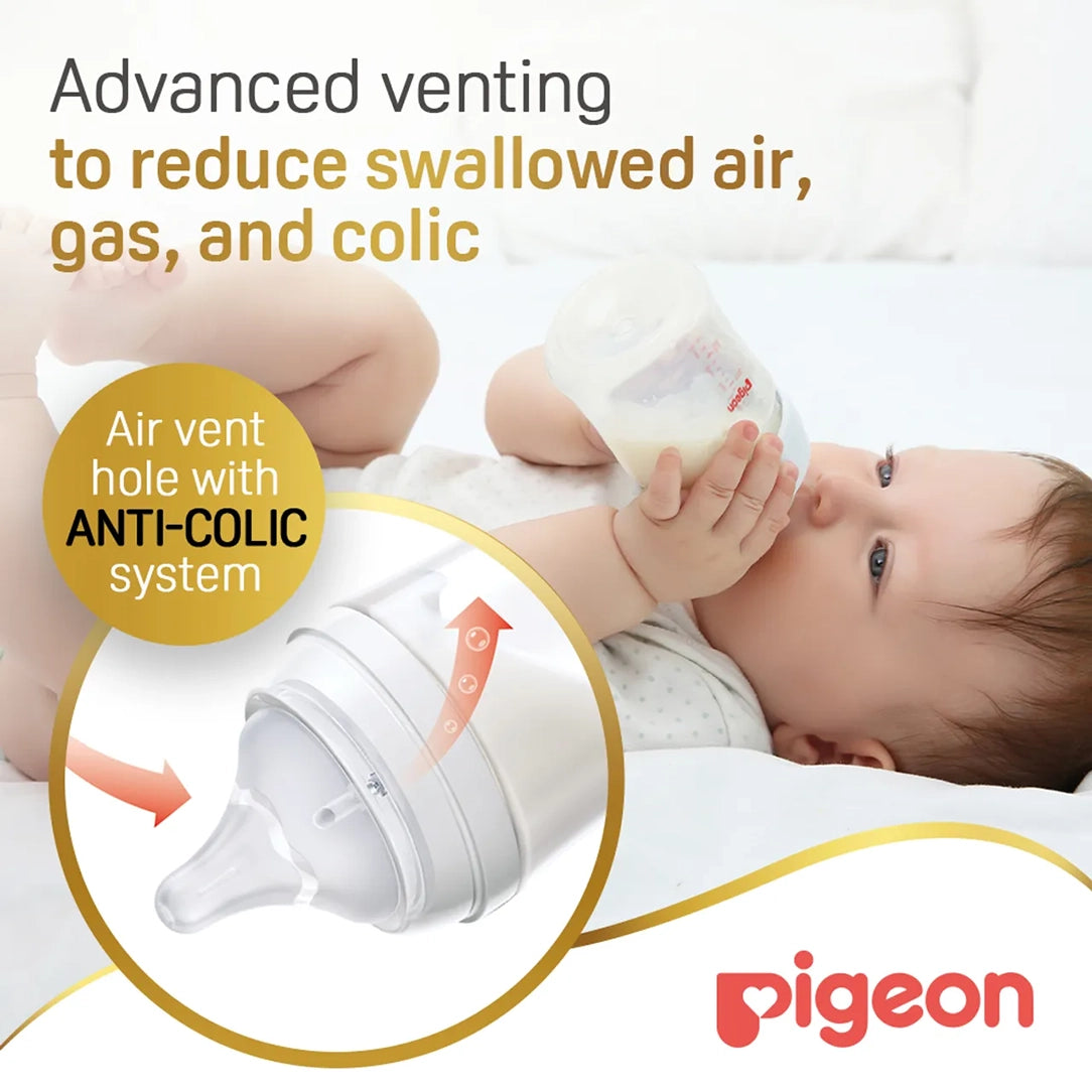 Pigeon SofTouch Wide Neck Nipple Large Y-Cut 6+ Months - Pack of 2 (81242), Wide Neck Nipples