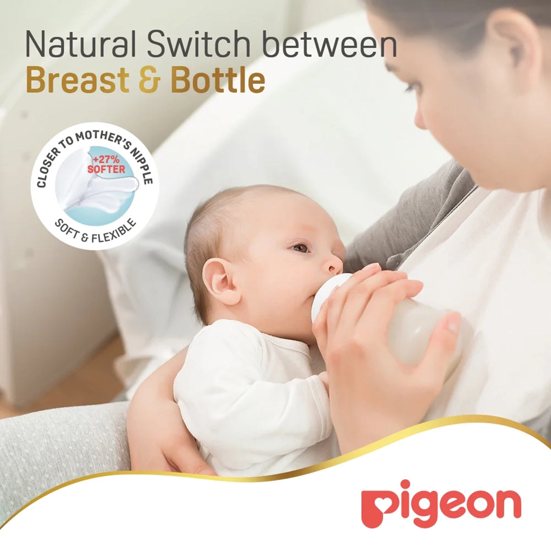 Pigeon SofTouch Wide Neck Nipple Small - Pack of 2 (81240), Wide Neck Nipples