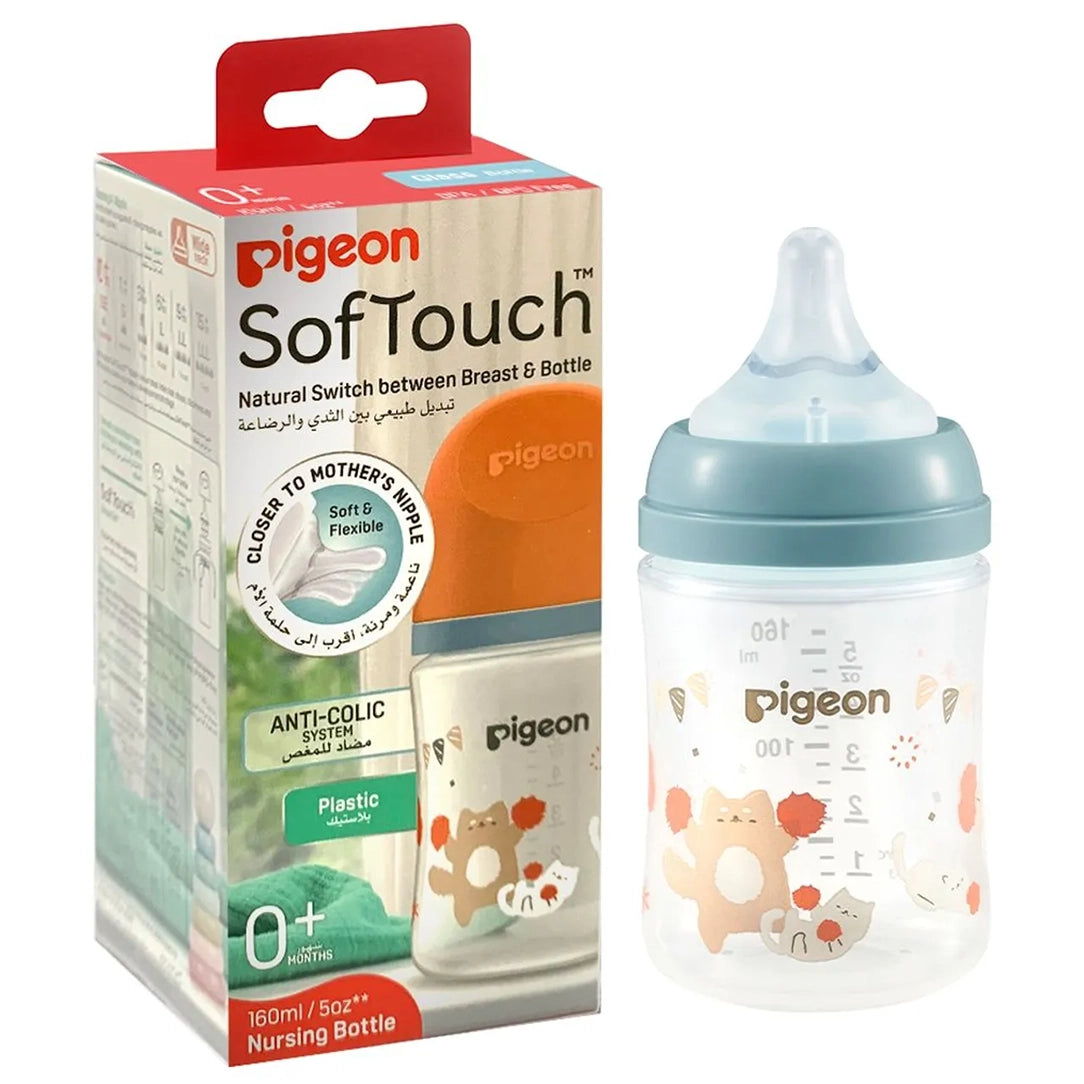 Pigeon SofTouch Wide Neck PP Decorated Nursing Bottle - 160ml (81228), Wide Neck Bottles