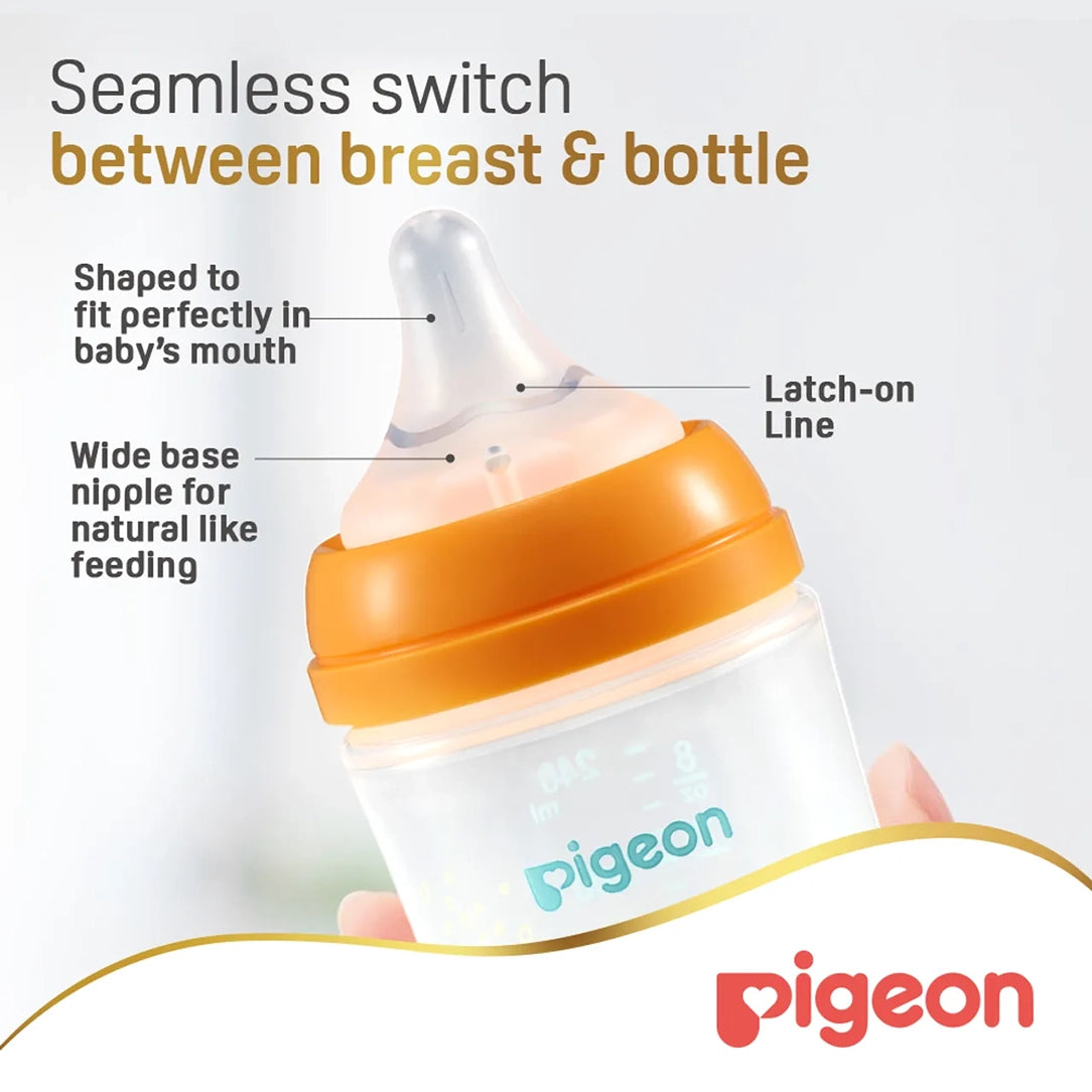 Pigeon SofTouch Wide Neck PP Decorated Nursing Bottle - 240ml (81230), Wide Neck Bottles