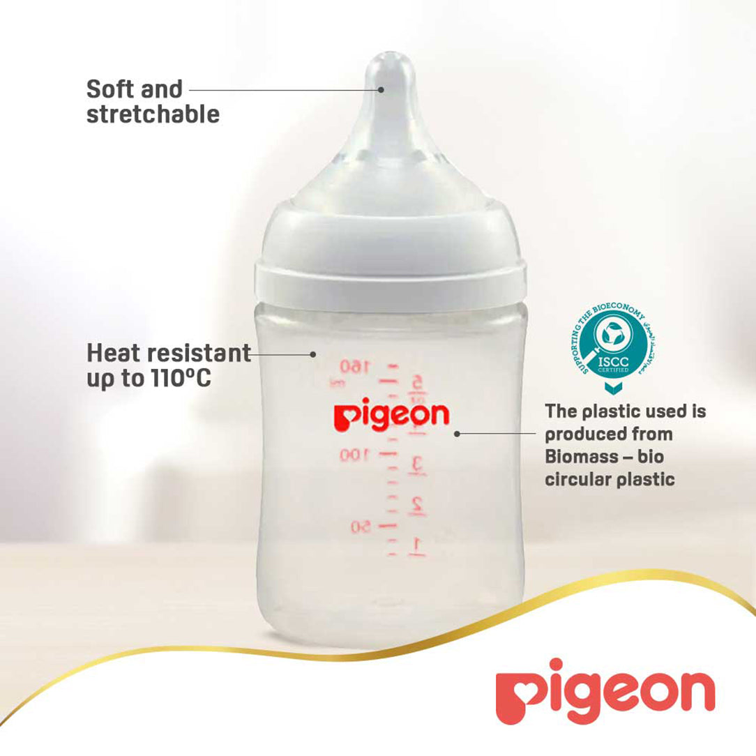 Pigeon SofTouch Wide Neck PP Nursing Bottle - 160ml (81224), Wide Neck Bottles