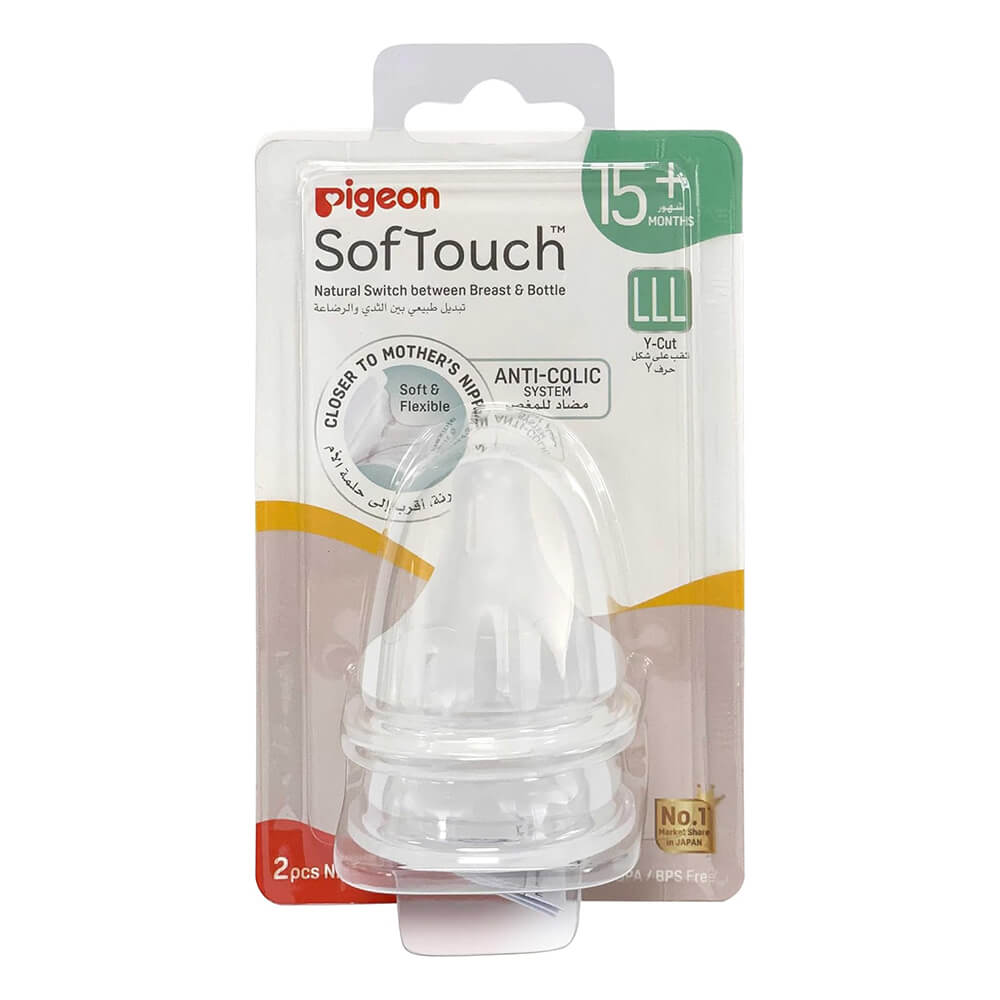 Pigeon SoftTouch LLL Wide-Neck Nipples – 15+ months feeding