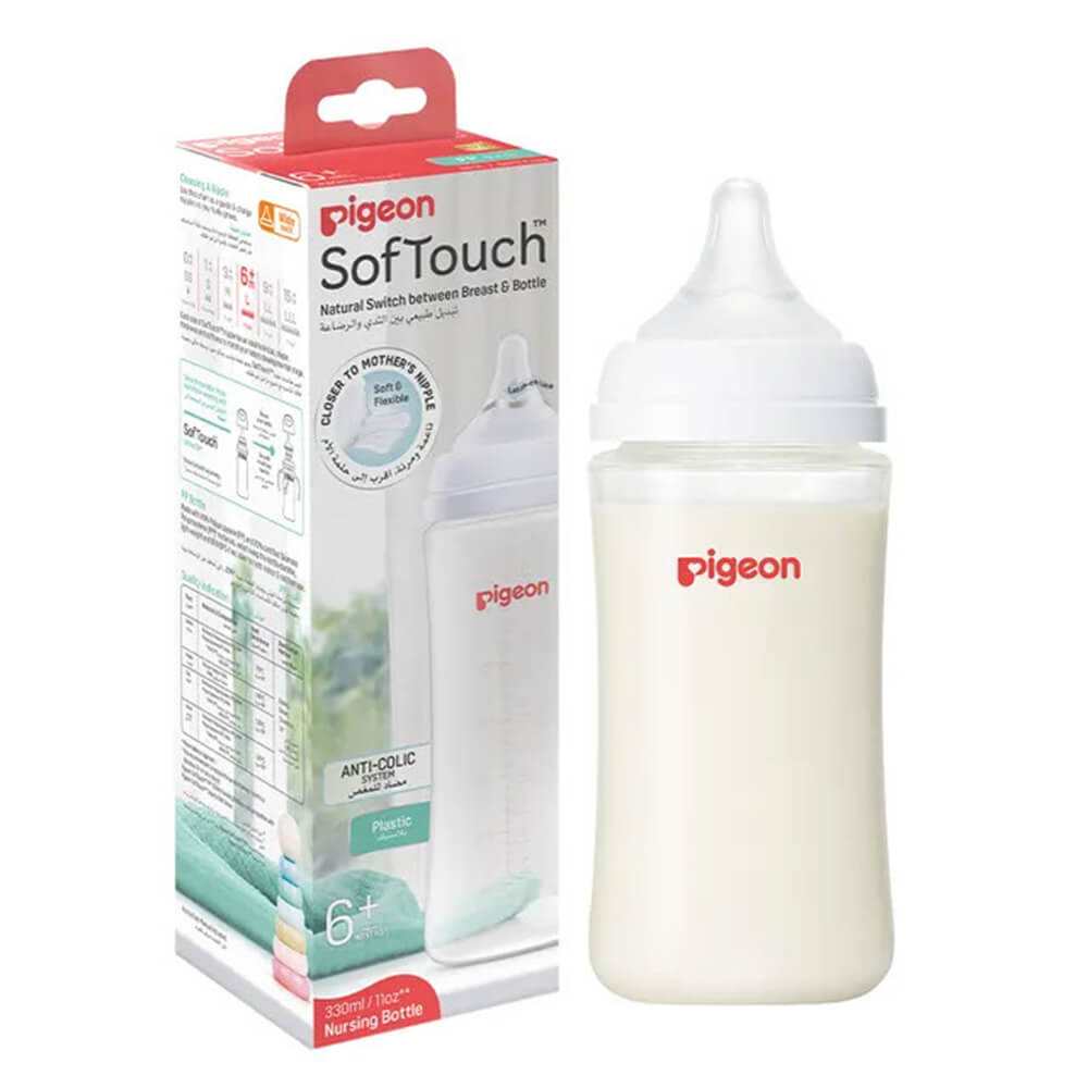 Pigeon SoftTouch Wide Neck Bottle 330ml – BPA-free baby feeding bottle