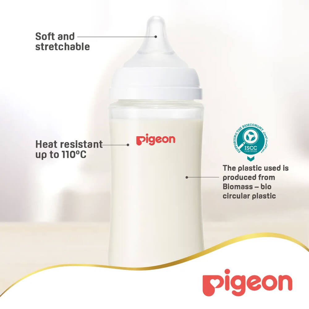 Pigeon 330ml baby bottle – SoftTouch wide neck for newborns & infants