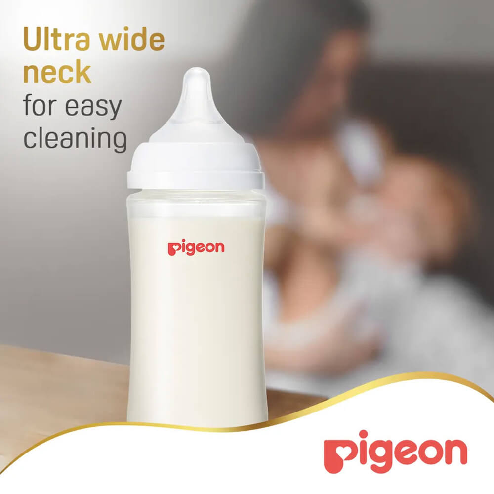SoftTouch feeding bottle – Pigeon wide neck 330ml for easy latch