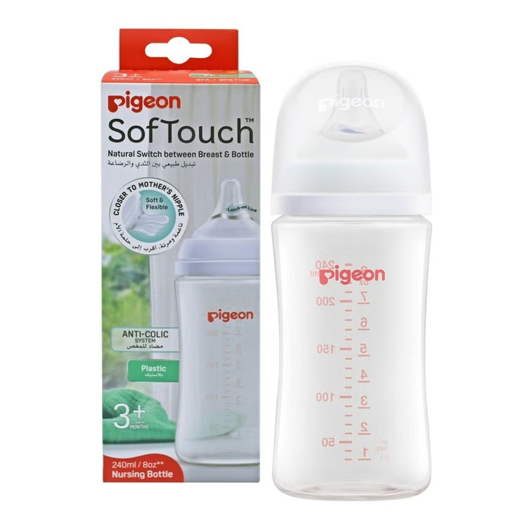 Pigeon SoftTouch Wide Neck Nursing Bottle 160ml - (00873), Wide Neck Bottles