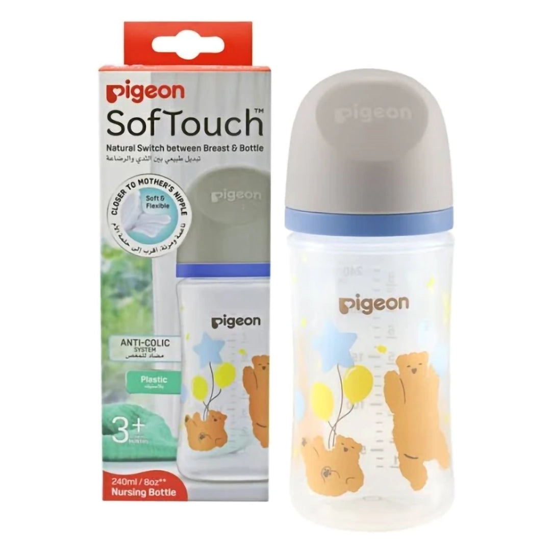 Pigeon SoftTouch Wide Neck Nursing Bottle 160ml - (00873), Wide Neck Bottles