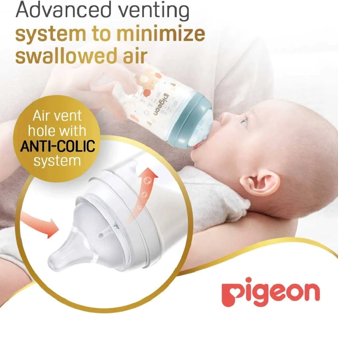 Pigeon SoftTouch Wide Neck Nursing Bottle 160ml - (00873), Wide Neck Bottles