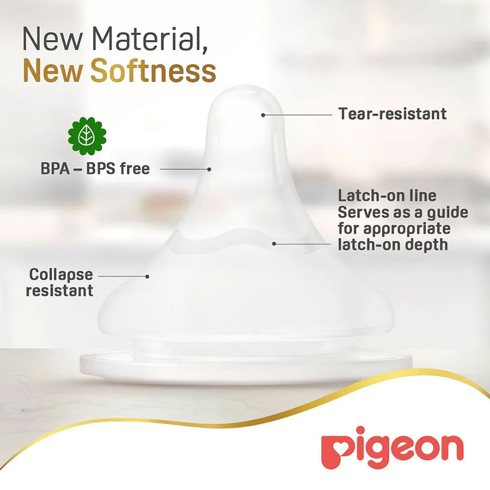 Glass baby bottle – Pigeon Soft Touch newborn 0+ safe feeding