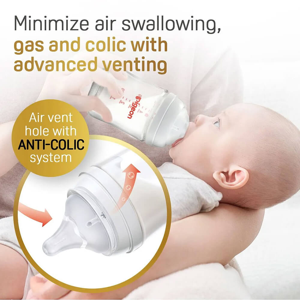Soft Touch newborn bottle – Pigeon glass bottle 0+ months