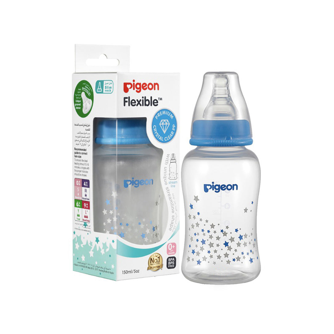 Pigeon Streamline Decorated Plastic Nursing Bottle 150ml - (78272), Baby Bottles 