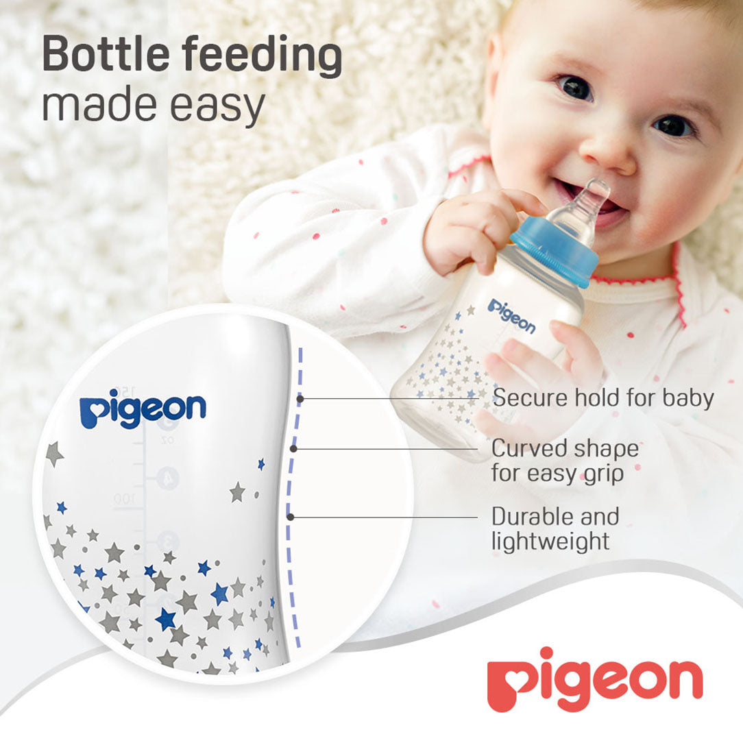 Pigeon Streamline Decorated Plastic Nursing Bottle 150ml - (78272), Baby Bottles