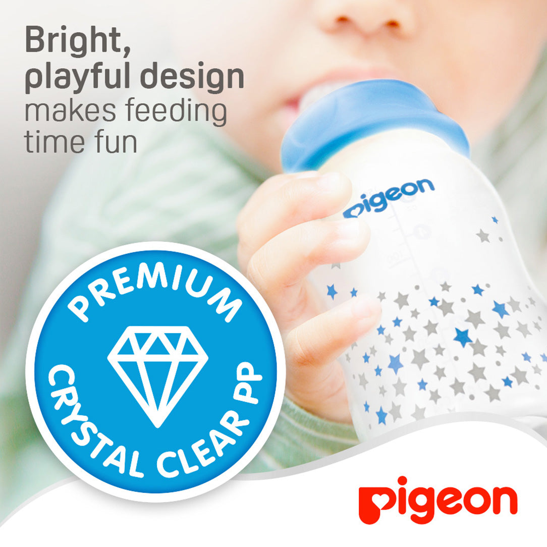 Pigeon Streamline Decorated Plastic Nursing Bottle 150ml - (78272), Baby Bottles