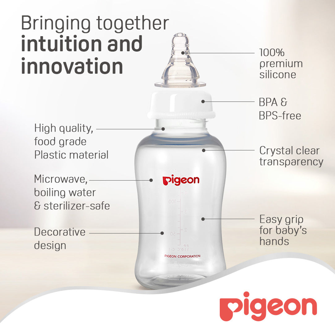 Pigeon Streamline Slim Neck PP Feeding Bottle - 150ml, Standard Bottles 