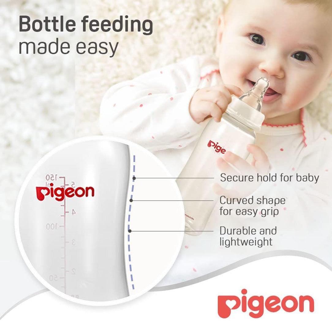 Pigeon Streamline Slim Neck PP Feeding Bottle - 250ml, Standard Bottles