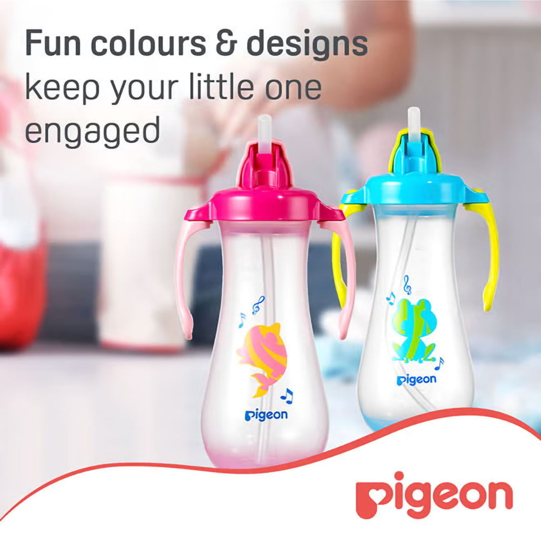 Pigeon Tall Straw Bottle 300ml - Pink (26216), Standard Bottles