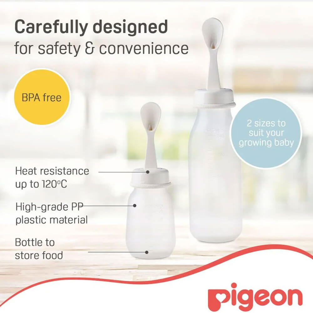 Pigeon Weaning Bottle with Spoon 240ml – 6+ months,Baby Bottles