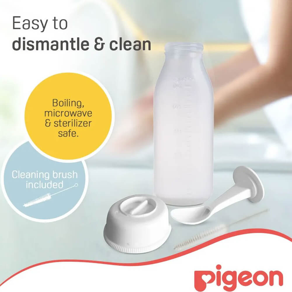 Pigeon Weaning Bottle with Spoon 240ml – 6+ months,Baby Bottles