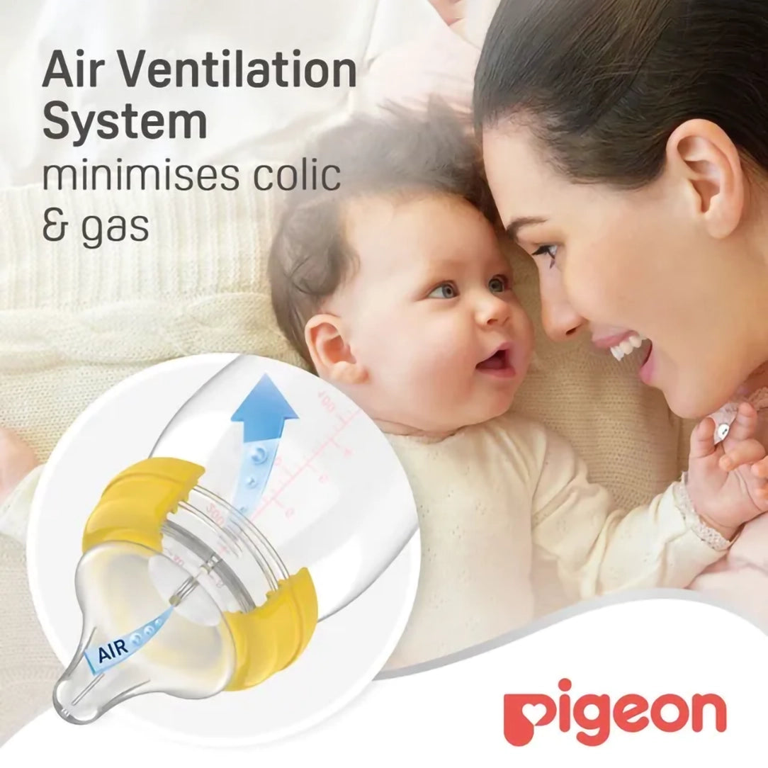 Pigeon Wide Neck Peristaltic Plus Nipple SS - 2pcs Blister Pack (01866), Wide Neck Nipples