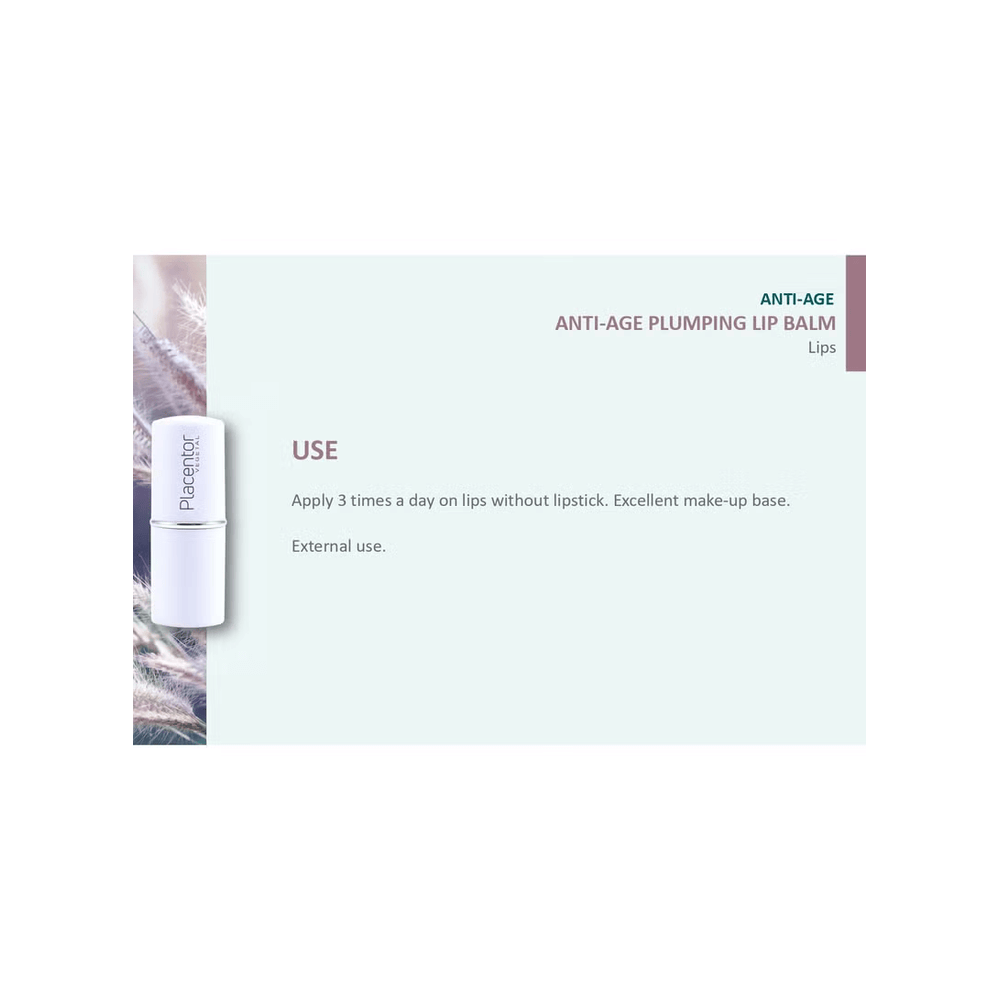 Placentor Vegetal Anti-Age Plumping Lip Balm - 4g, Lip Balms