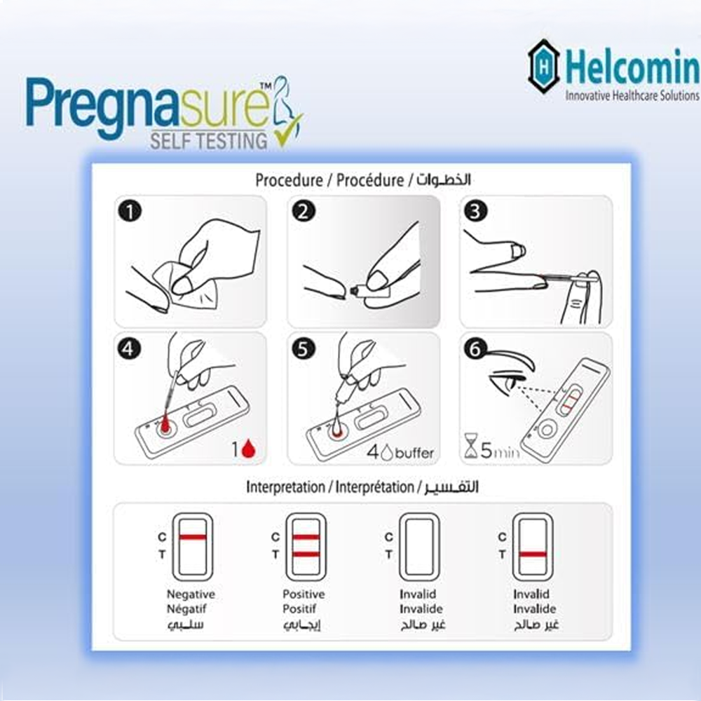 Pregnasure Blood Pregnancy Test (Finger Prick) - 1 Unit, Pregnancy Tests