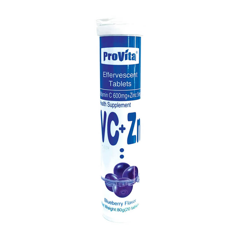 ProVita Vitamin C 600mg + Zinc 5mg – 20 tablets for immunity