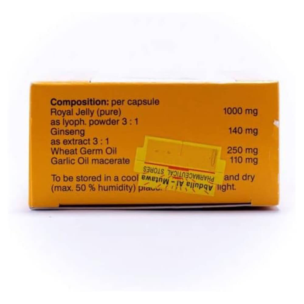 Procomil dietary capsules – 1500 royal jelly and garlic blend